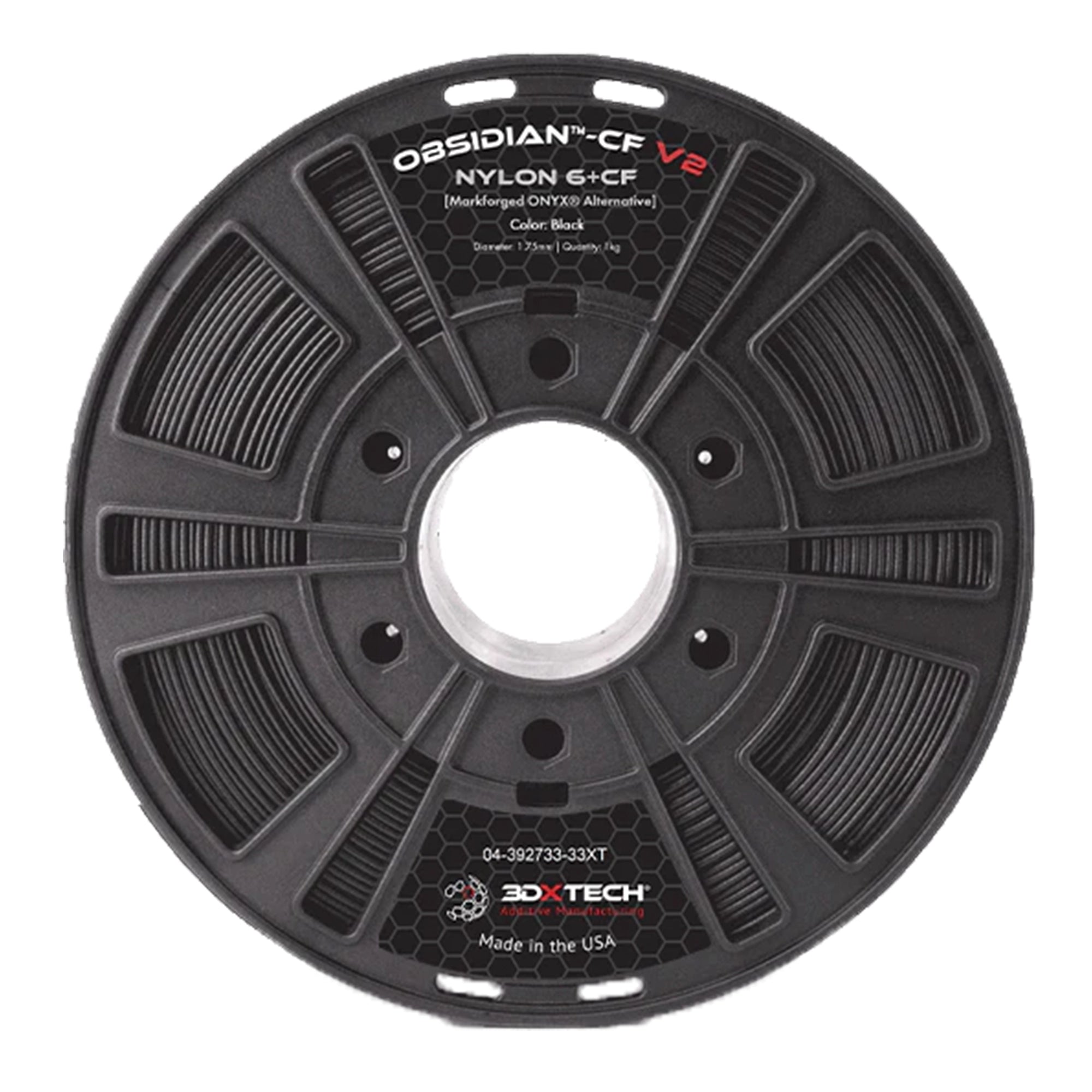 3DXTech Obsidian™ Nylon 6+CF V2 1.75mm Filament 750g