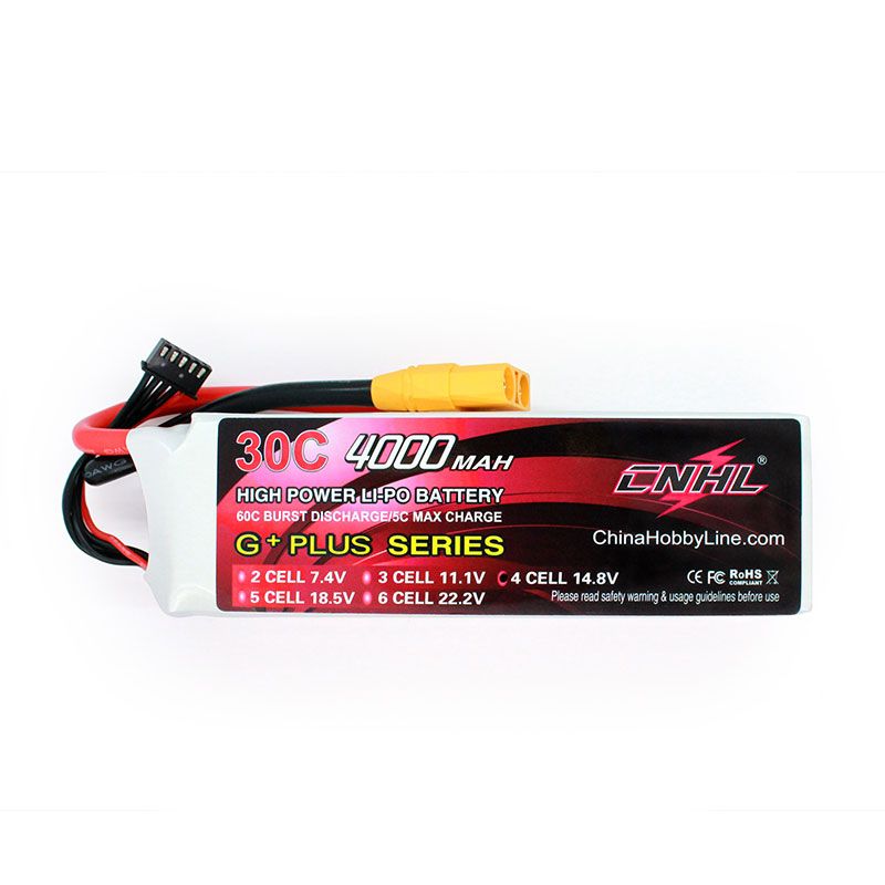 CNHL 4000mAh 14.8V 4S 30C Lipo Battery XT90 [DG]