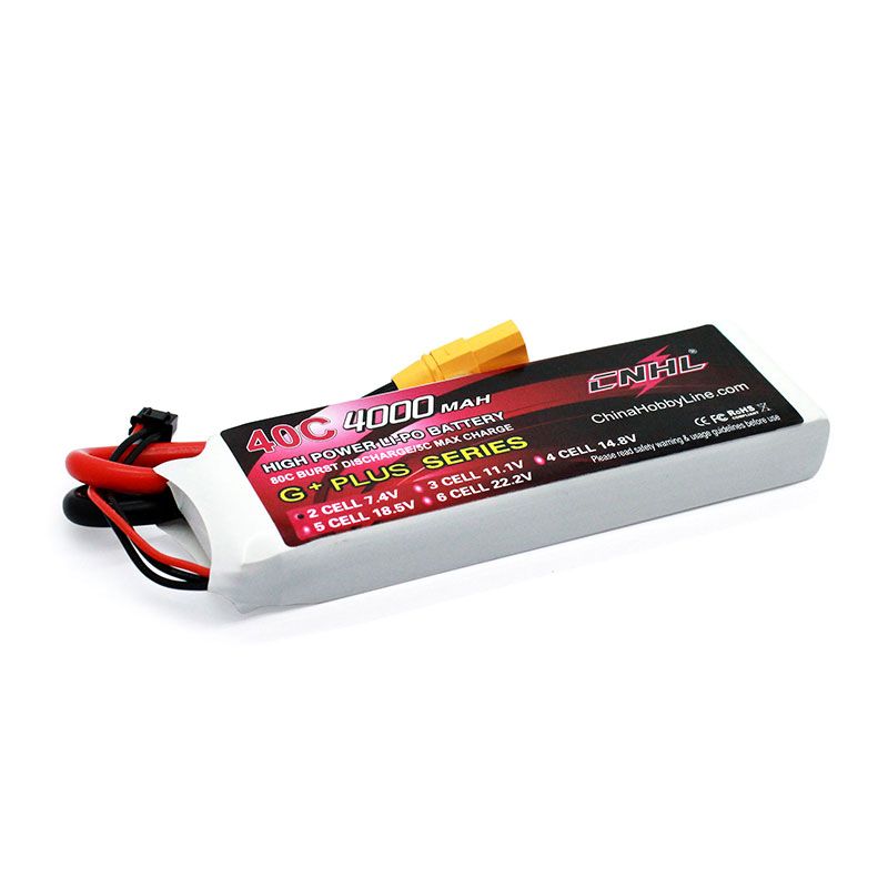 CNHL 4000mAh 7.4V 40C Lipo Battery for Airplane Heli Jet Edf XT90 [DG]