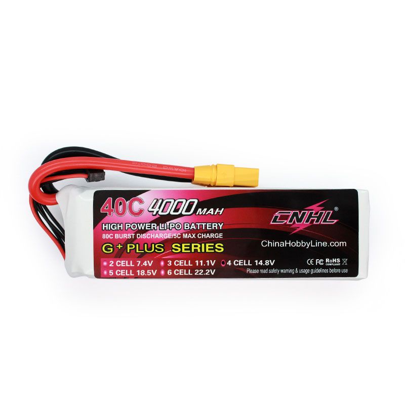 CNHL 4000mAh 14.8V 4S 40C Lipo Battery XT90 [DG]