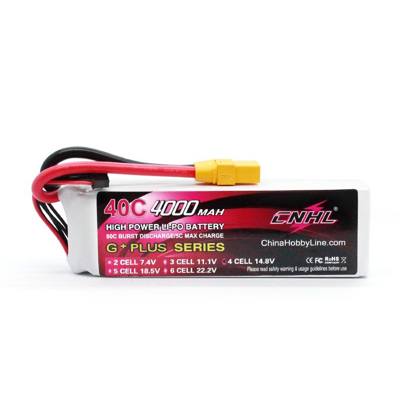 CNHL 4000mAh 14.8V 4S 40C Lipo Battery XT90 [DG]