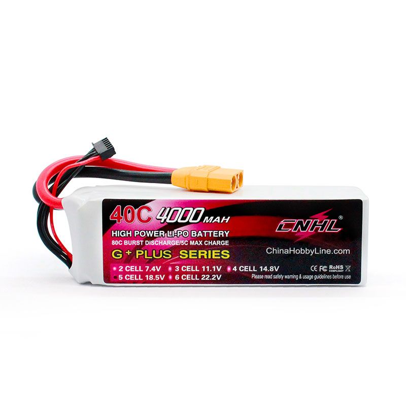 CNHL 4000mAh 18.5V 5S 40C Lipo Battery for Airplane Heli Jet Edf XT90 [DG]