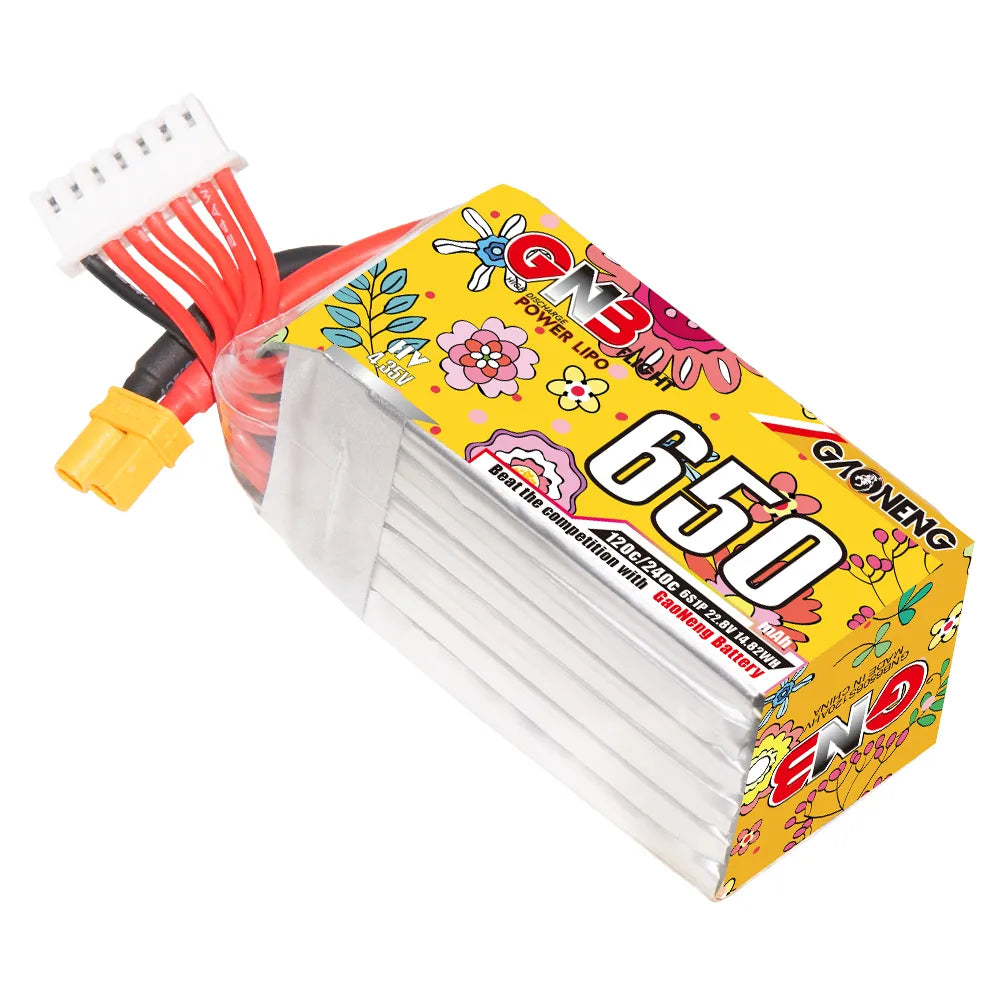 GAONENG GNB LiHV 6S 22.8V 650mAh 120C XT30 LiPo Battery [DG]