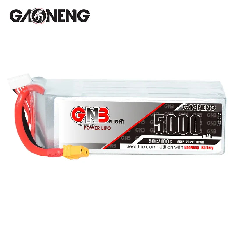 GAONENG GNB 6S 22.2V 5000mAh 50C LiPo Battery XT60 Suits TBS Mojito [DG]