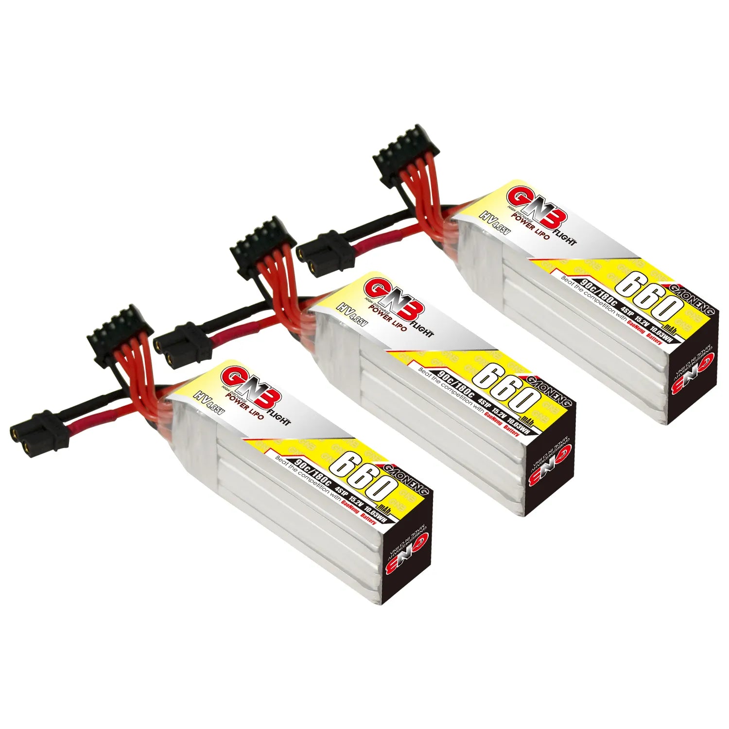 GAONENG GNB 4S 15.2V 660mAh 90C XT30 LiPo Battery Long Type [DG]