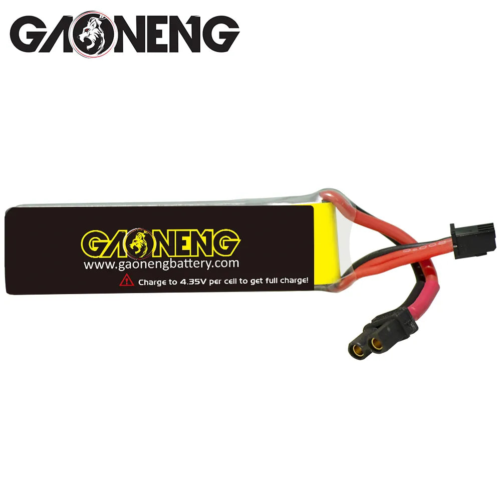 GAONENG GNB LiHV 2S 7.6V 530mAh 90C XT30 LiPo Battery Long Type [DG]