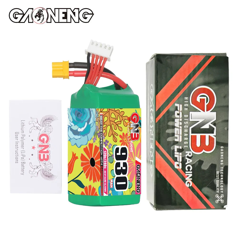 GAONENG GNB 4S 14.8V 930mAh 120C XT30 LiPo Battery [DG]