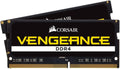 CORSAIR Vengeance SODIMM DDR4 RAM 32GB (2x16GB) 3200MHz CL22-22-22-53 1.2V Intel AMD Laptop Notebook Memory - Black (CMSX32GX4M2A3200C22)