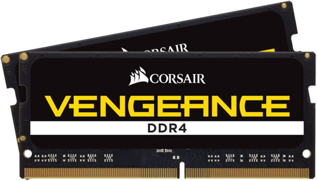 CORSAIR Vengeance SODIMM DDR4 RAM 32GB (2x16GB) 3200MHz CL22-22-22-53 1.2V Intel AMD Laptop Notebook Memory - Black (CMSX32GX4M2A3200C22)