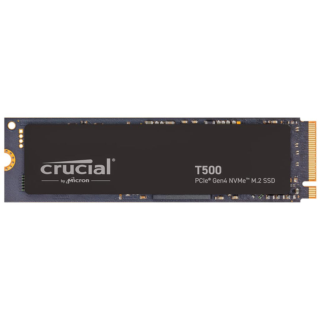 Crucial T500 1TB Gen4 NVMe SSD - 7300/6800 MB/s R/W 600TBW 1440K IOPs 1.5M hrs MTTF Acronis True Image Adobe Creative Cloud ~CT1000P510SSD8 [PC]