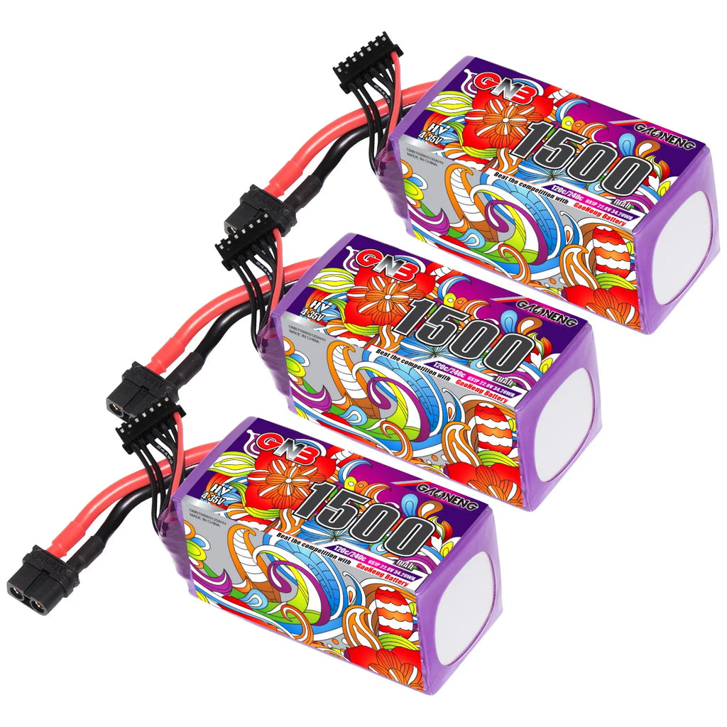 GAONENG GNB LiHV 6S 22.8V 1500mAh 120C XT60 LiPo Battery [DG]