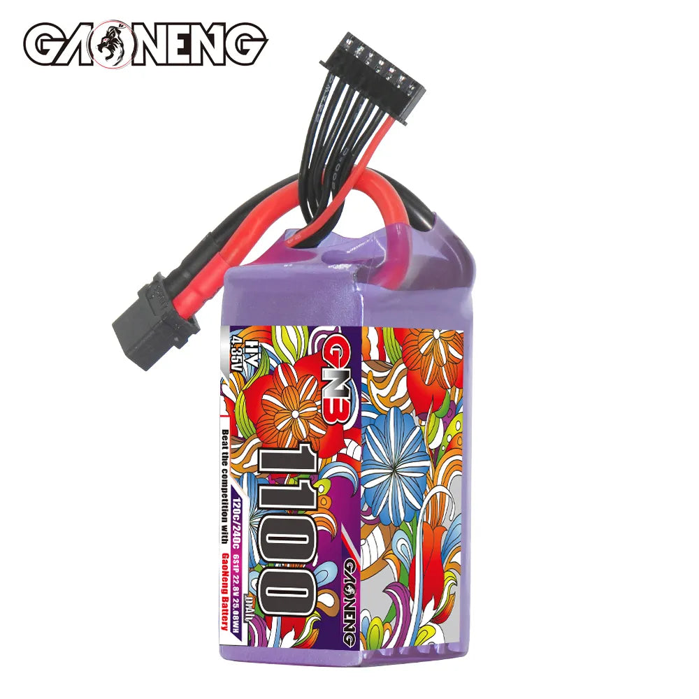 GAONENG GNB LiHV 6S 22.8V 1100mAh 120C XT60 LiPo Battery [DG]