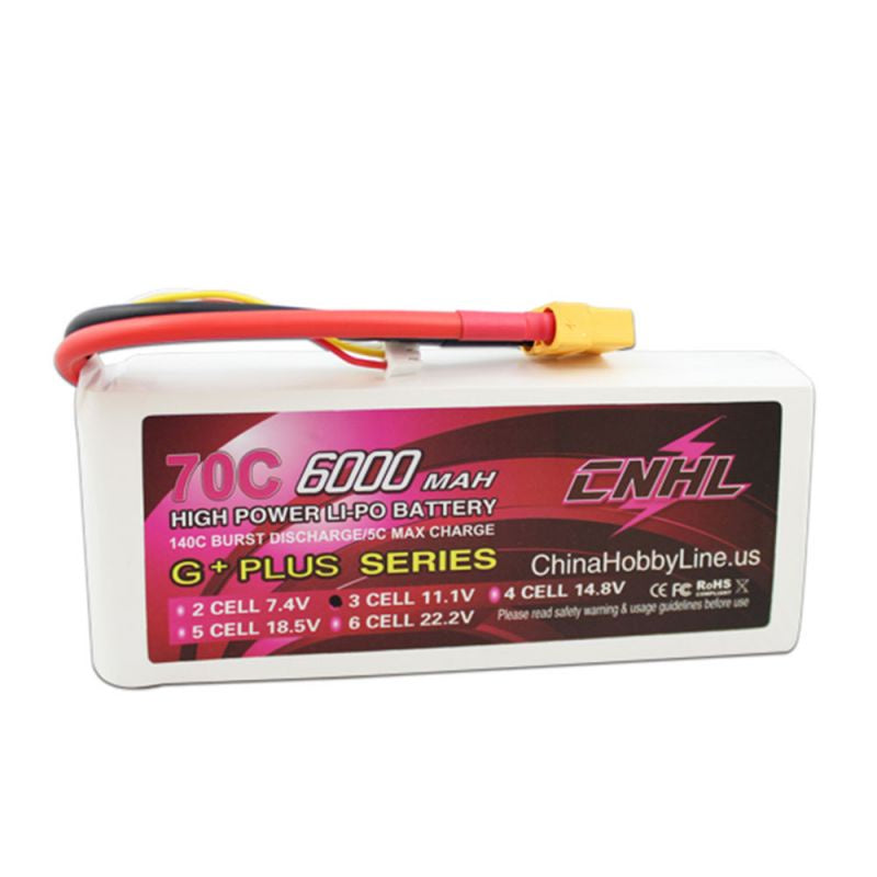 CNHL G+Plus 6000mAh 11.1V 3S 70C Lipo Battery XT90 [DG]