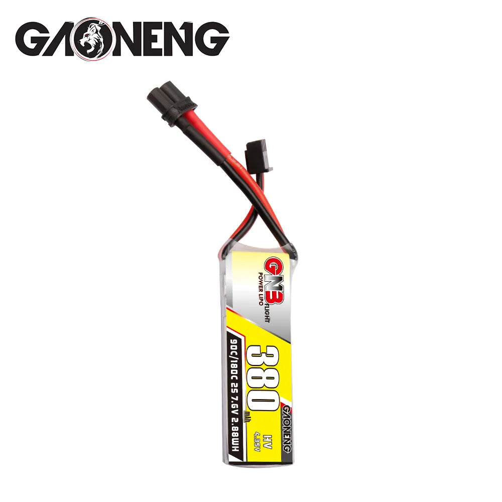 GAONENG GNB LiHV 2S 7.6V 380mAh 90C XT30 LiPo Battery [DG]