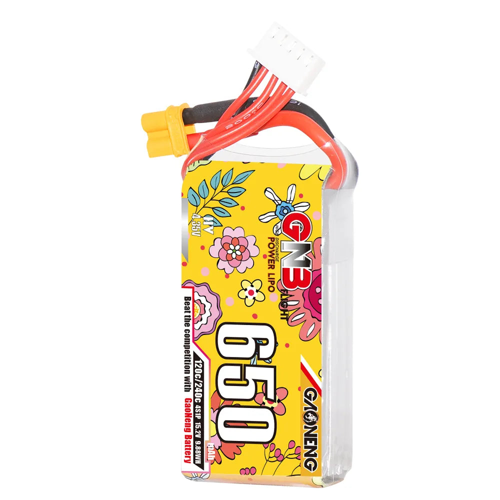 GAONENG GNB LiHV 4S 15.2V 650mAh 120C XT30 HV LiPo Battery [DG]