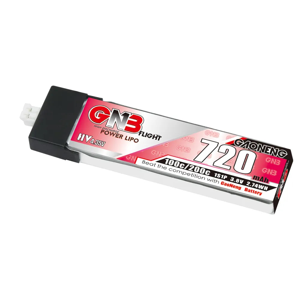 GAONENG GNB LiHV 1S 3.8V 720mAh 100C PH2.0 Plastic Head LiPo Battery [DG]