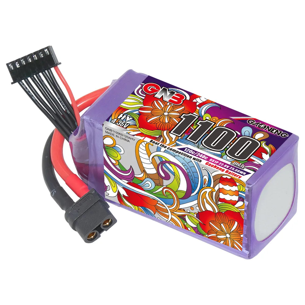 GAONENG GNB LiHV 6S 22.8V 1100mAh 120C XT60 LiPo Battery [DG]