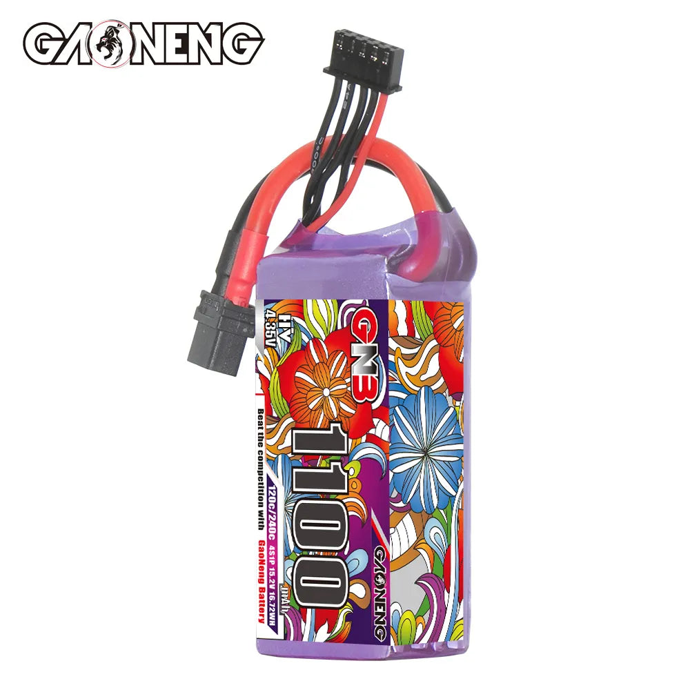GAONENG GNB LiHV 4S 15.2V 1100mAh 120C XT60 LiPo Battery [DG]
