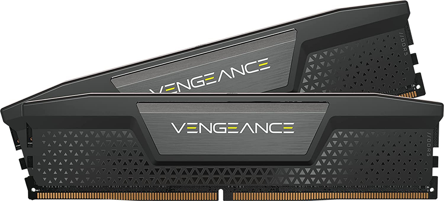 CORSAIR Vengeance DDR5 32GB (2x16GB) 6000MHz C36 Intel Optimised (Onboard Voltage Regulation, Custom XMP 3.0 Profiles, Compact Form-Factor, Solid Aluminum Heatspreader) Black (CMK32GX5M2B6000C36) [PC]