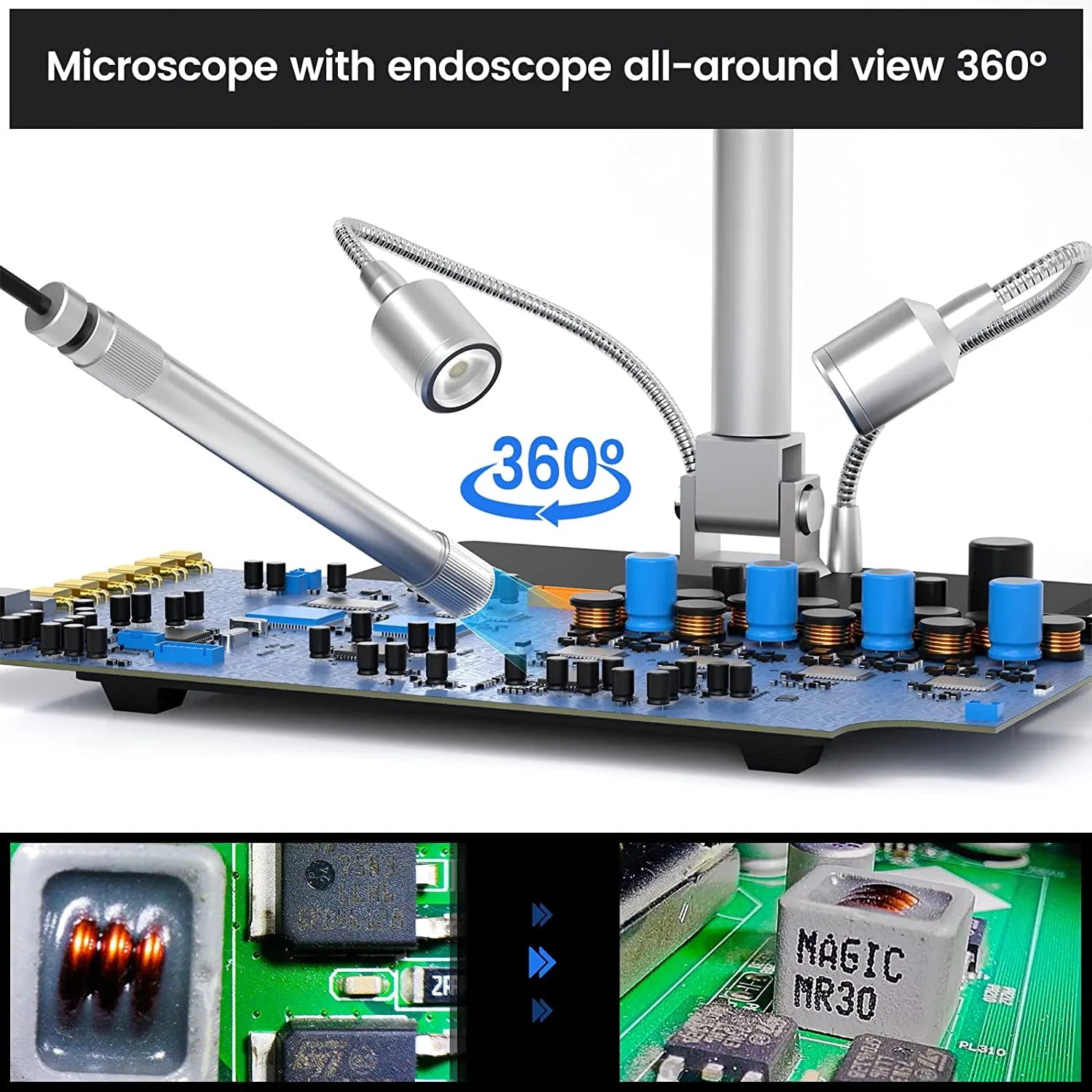 Andonstar AD409 Pro-ES HDMI Digital Microscope with Endoscope