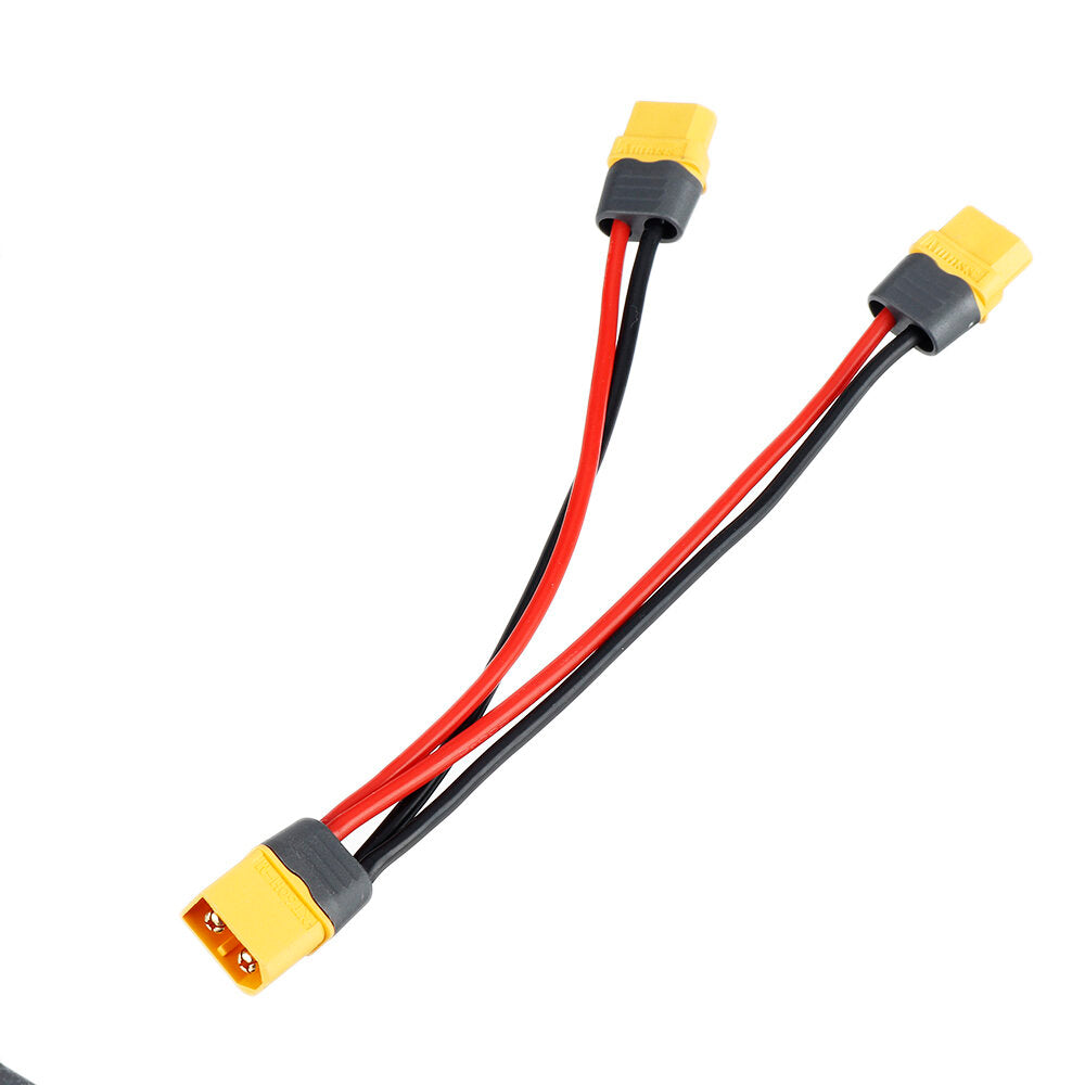 Amass 150mm 16AWG XT60 1 Male Plug to XT60 2 Females Plug Parallel Connection Charging Cable