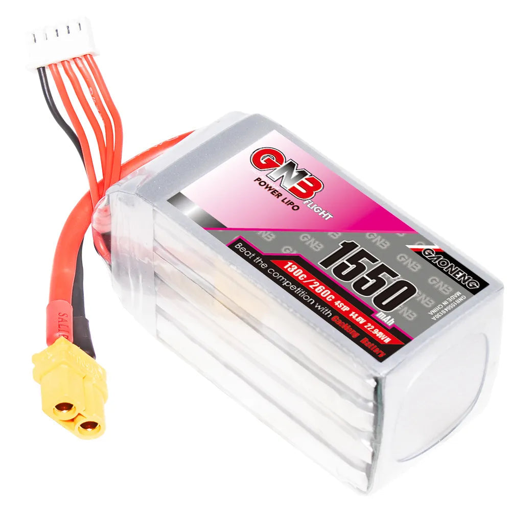 GAONENG GNB 4S 14.8V 1550mAh 130C XT60 LiPo Battery [DG]