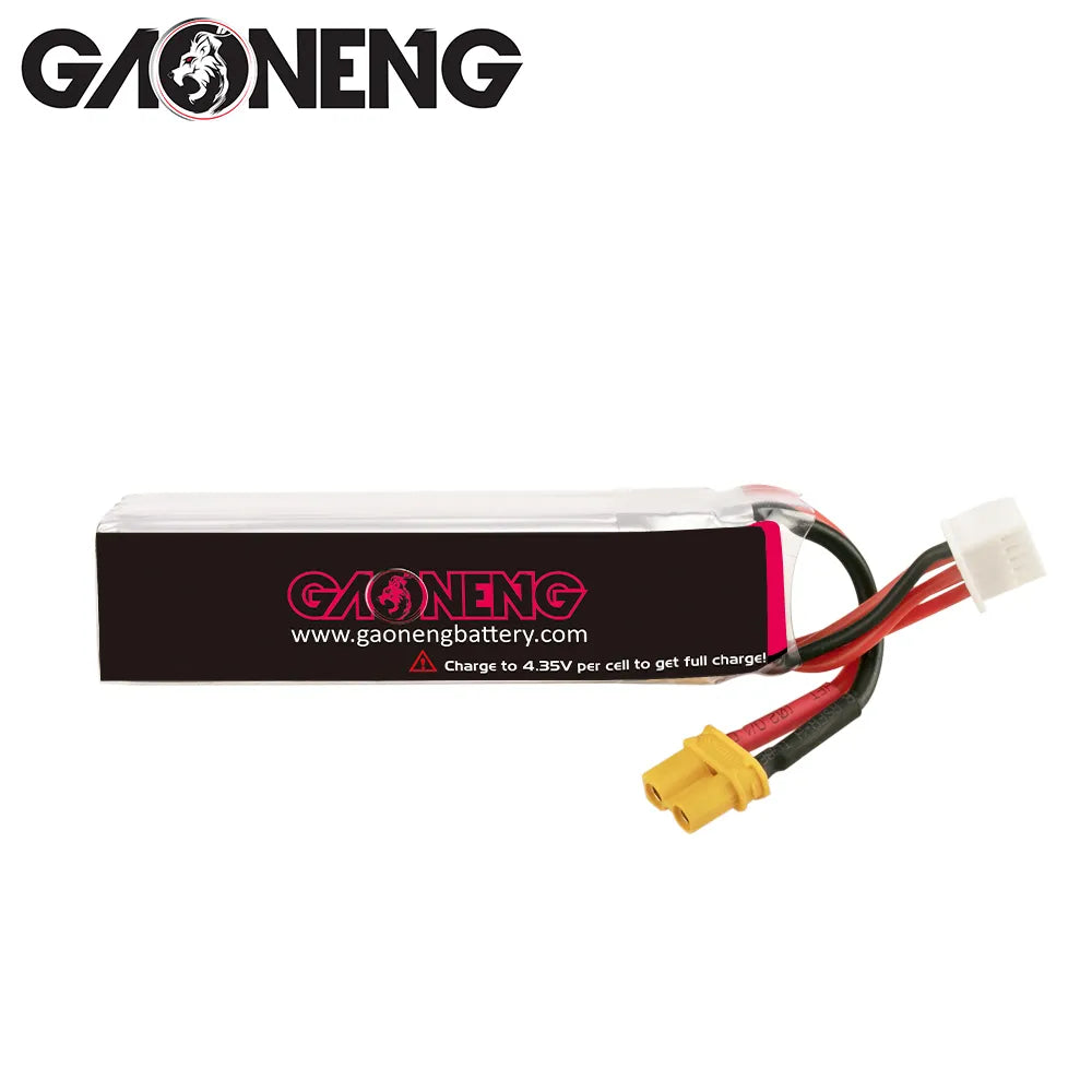 GAONENG GNB LiHV 4S 15.2V 720mAh 100C XT30 LiPo Battery Long Type [DG]