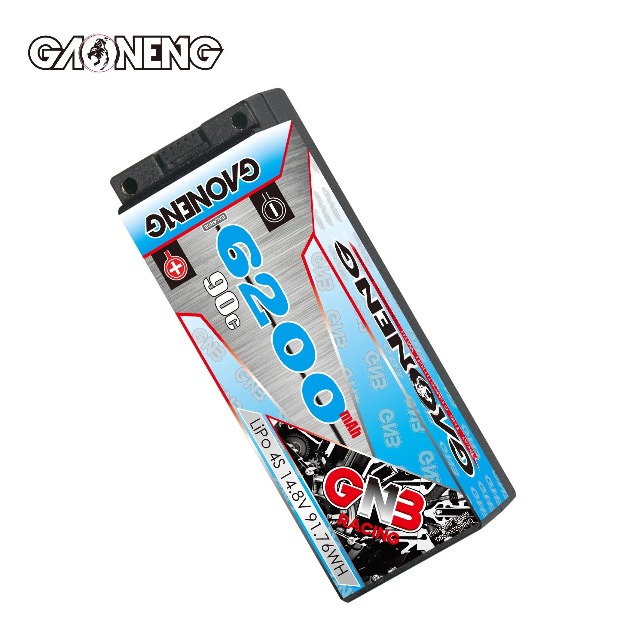 GAONENG GNB 4S 14.8V 6200mAh 90C 5mm Bullet Hard Case LiPo Battery [DG]