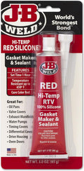 JB Weld Hi Temp Silicone Gasket Maker and Sealant, Red, 85g