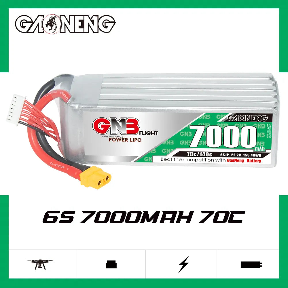 GAONENG GNB 6S 22.2V 7000mAh 70C LiPo Battery XT60 [DG]