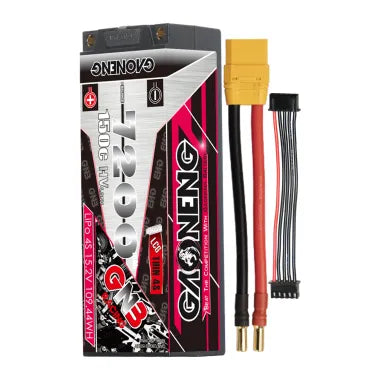 GAONENG GNB LiHV 4S 15.2V 7200mAh 150C 5mm Bullet LCG Thin 4S Hard Case LiPo Battery [DG]