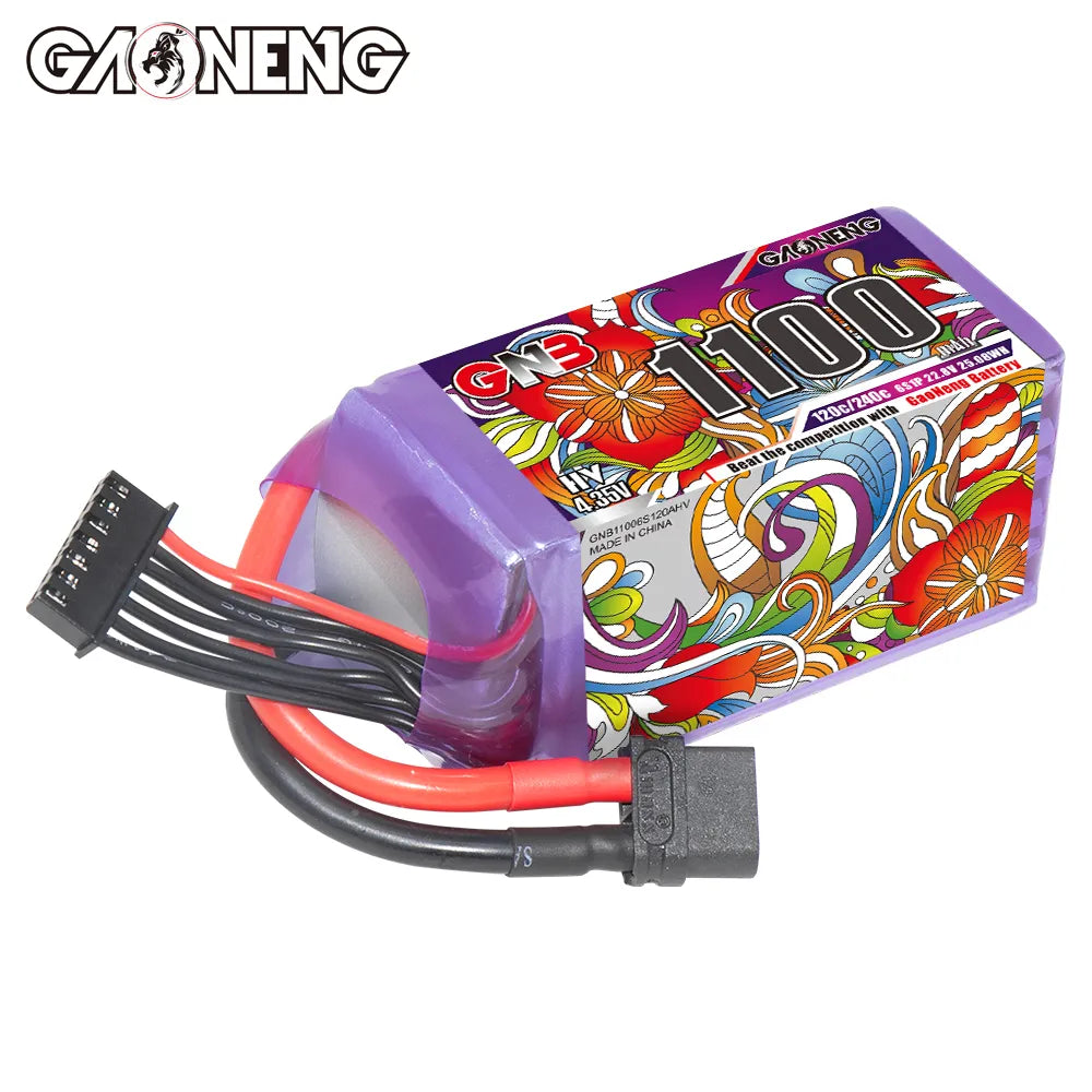 GAONENG GNB LiHV 6S 22.8V 1100mAh 120C XT60 LiPo Battery [DG]