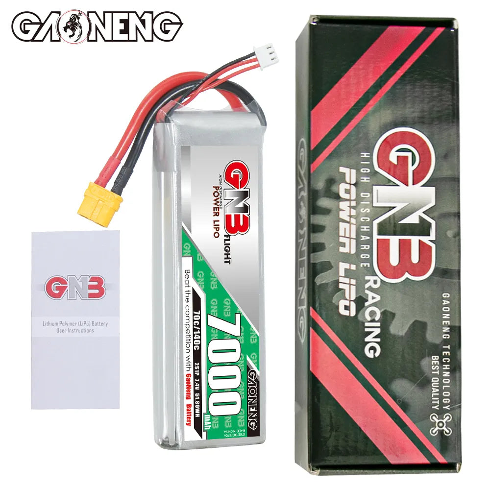 GAONENG GNB 2S 7.4V 7000mAh 70C LiPo Battery XT60 [DG]