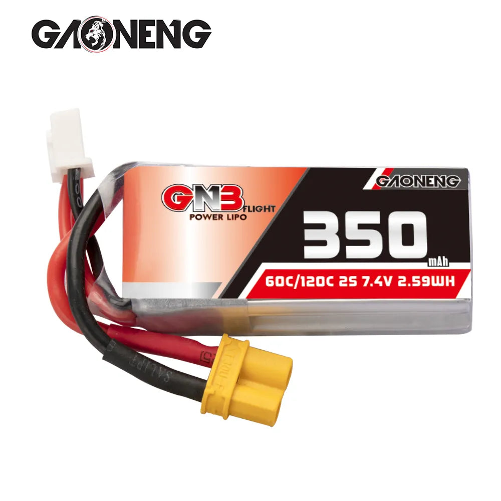 GAONENG GNB 2S 7.4V 350mAh 60C LiPo Battery XT30 [DG]