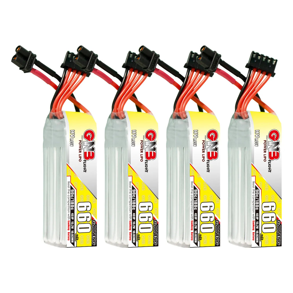 GAONENG GNB 4S 15.2V 660mAh 90C XT30 LiPo Battery Long Type [DG]