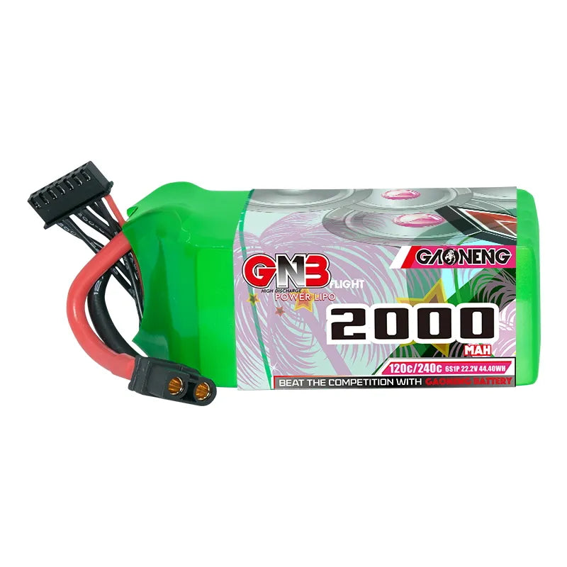 GAONENG GNB 6S 22.2V 2000mAh 120C XT60 LiPo Battery (2 pack) [DG]