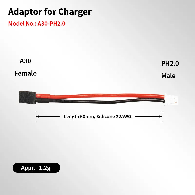 A30 Connectors &  Adapter for FPV Whoops Quads & LiPo Batteries (By GNB GAONENG)