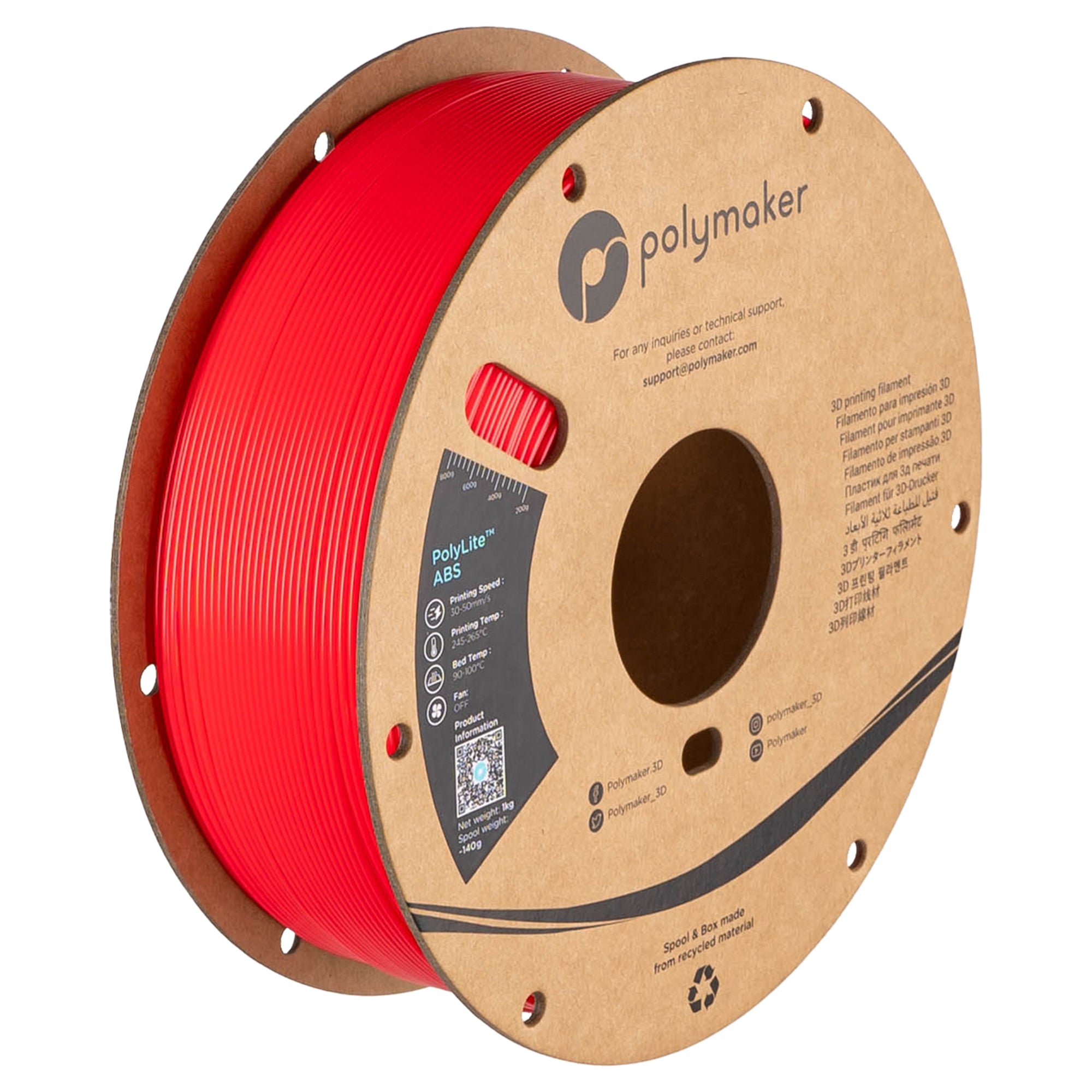Polymaker PolyLite Neon ABS 1.75mm Filament 1kg