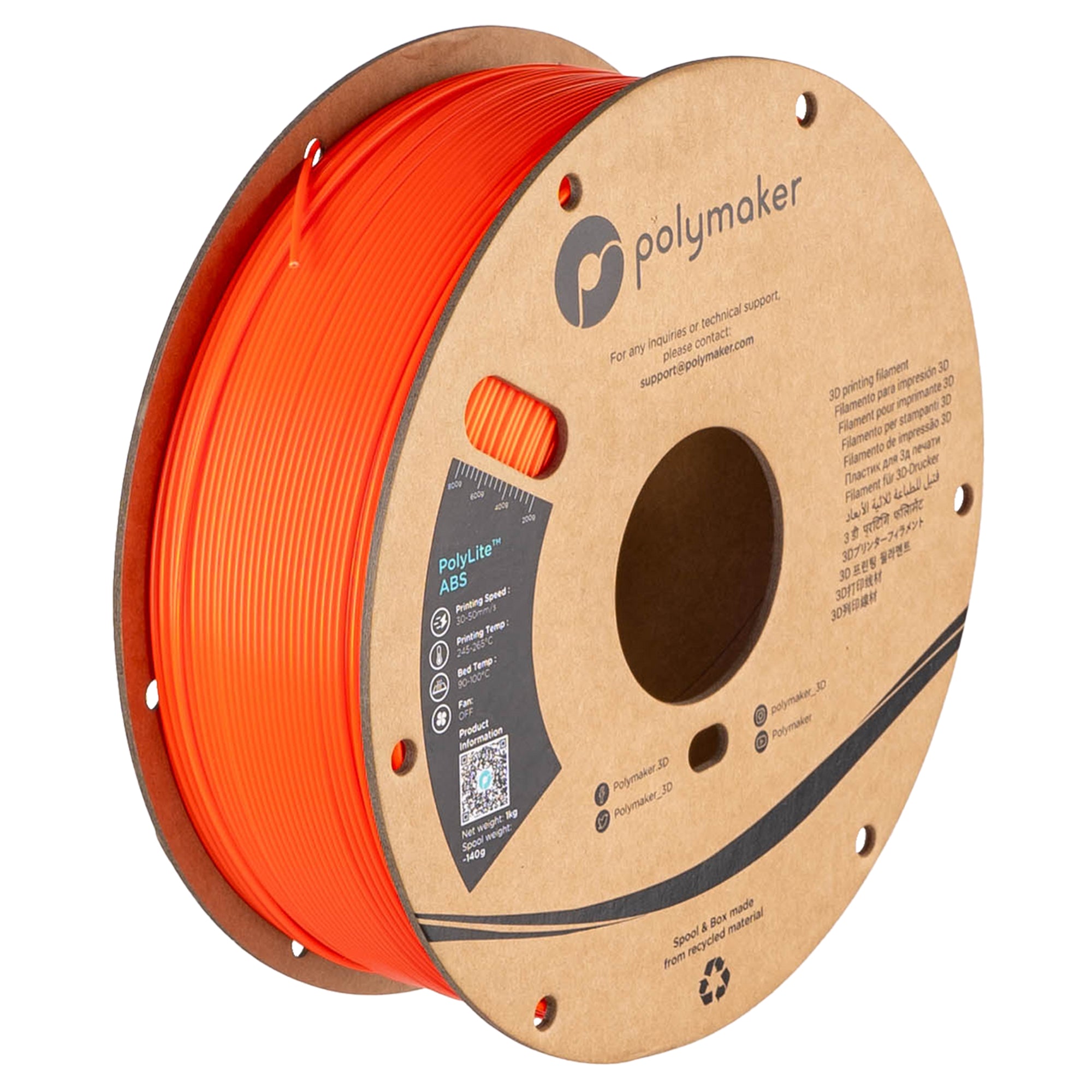 Polymaker PolyLite Neon ABS 1.75mm Filament 1kg