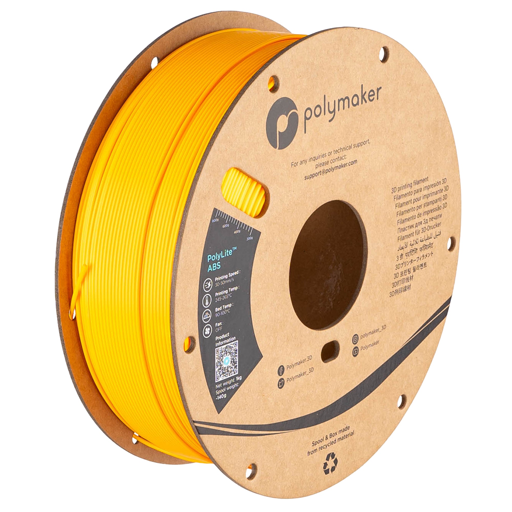 Polymaker PolyLite Neon ABS 1.75mm Filament 1kg