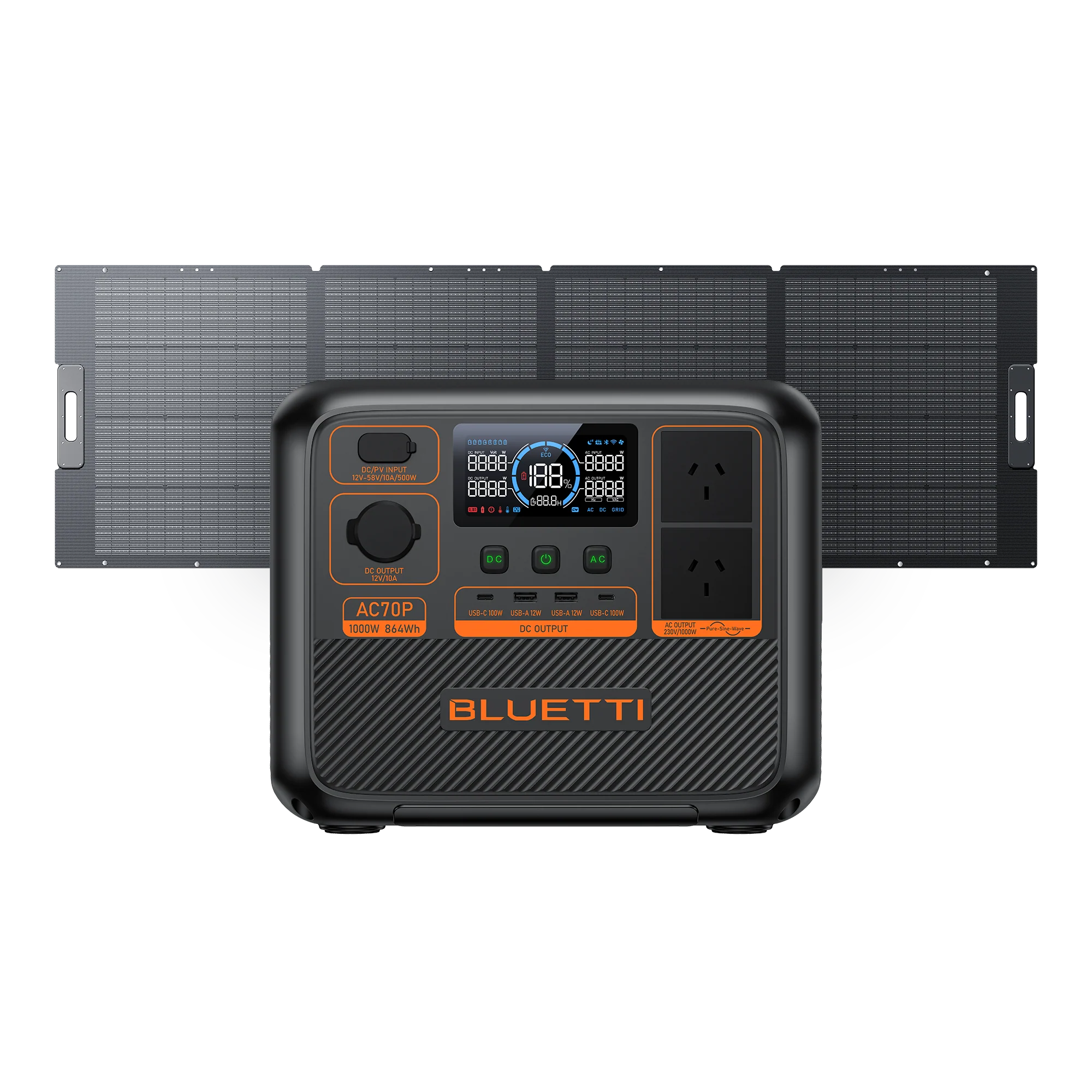 Bluetti AC70P Portable Power Station 1000W 864Wh