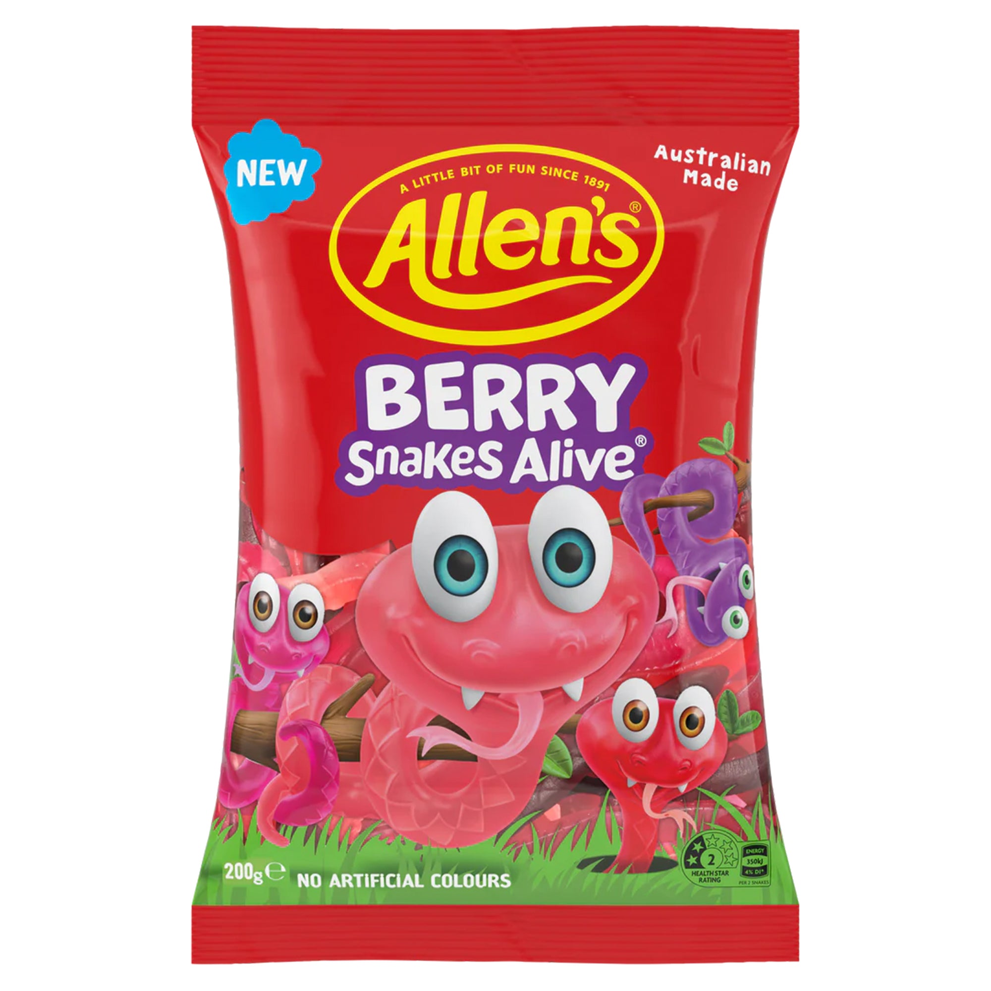 Allen's Berry Snakes Alive 200g