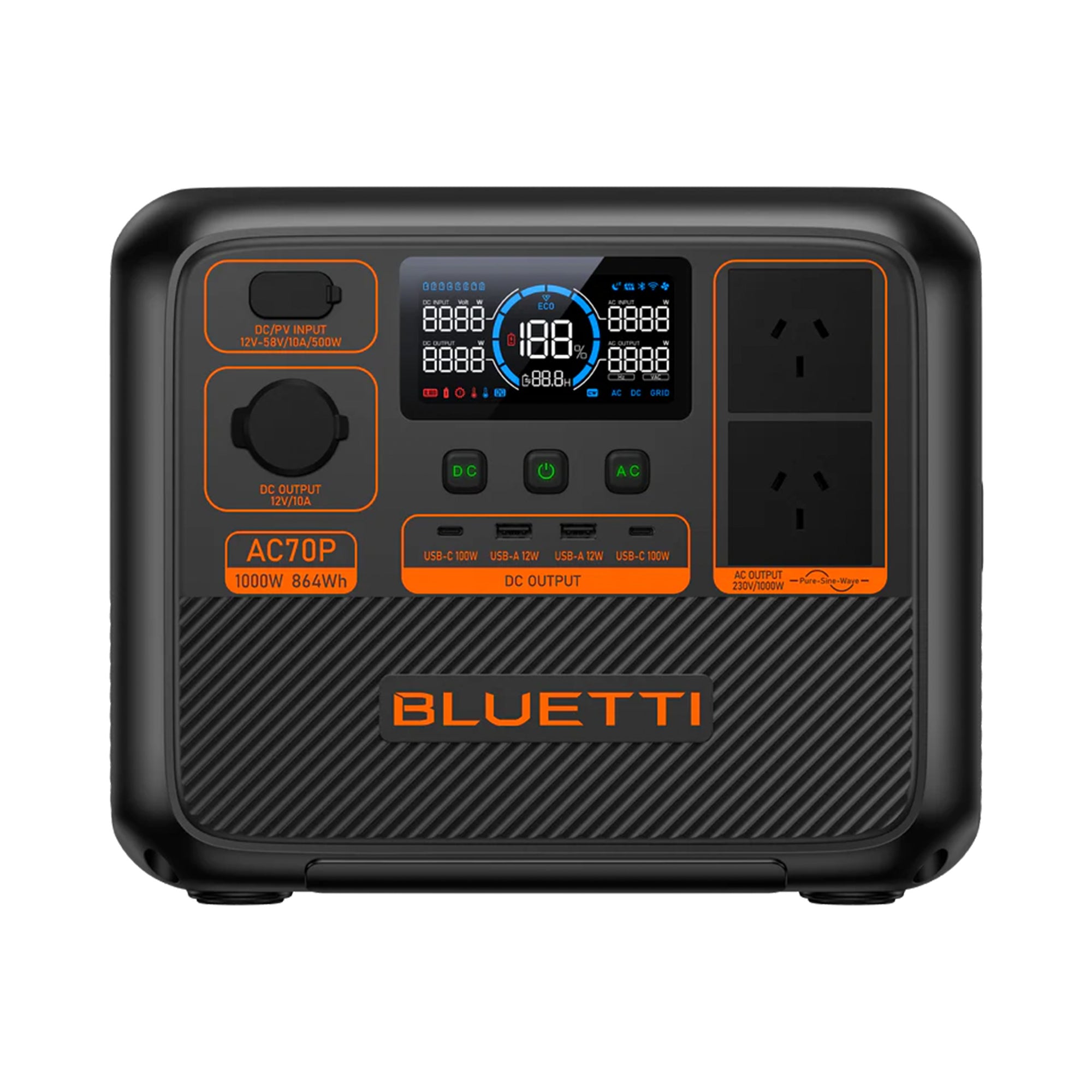 Bluetti AC70P Portable Power Station 1000W 864Wh