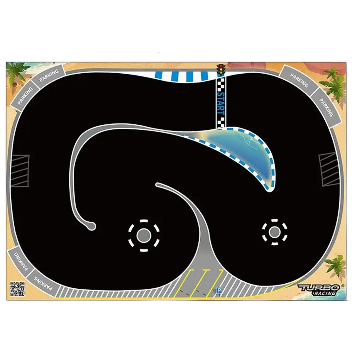 Turbo Racing 1:76 Racing Car Track Mat 900x630mm