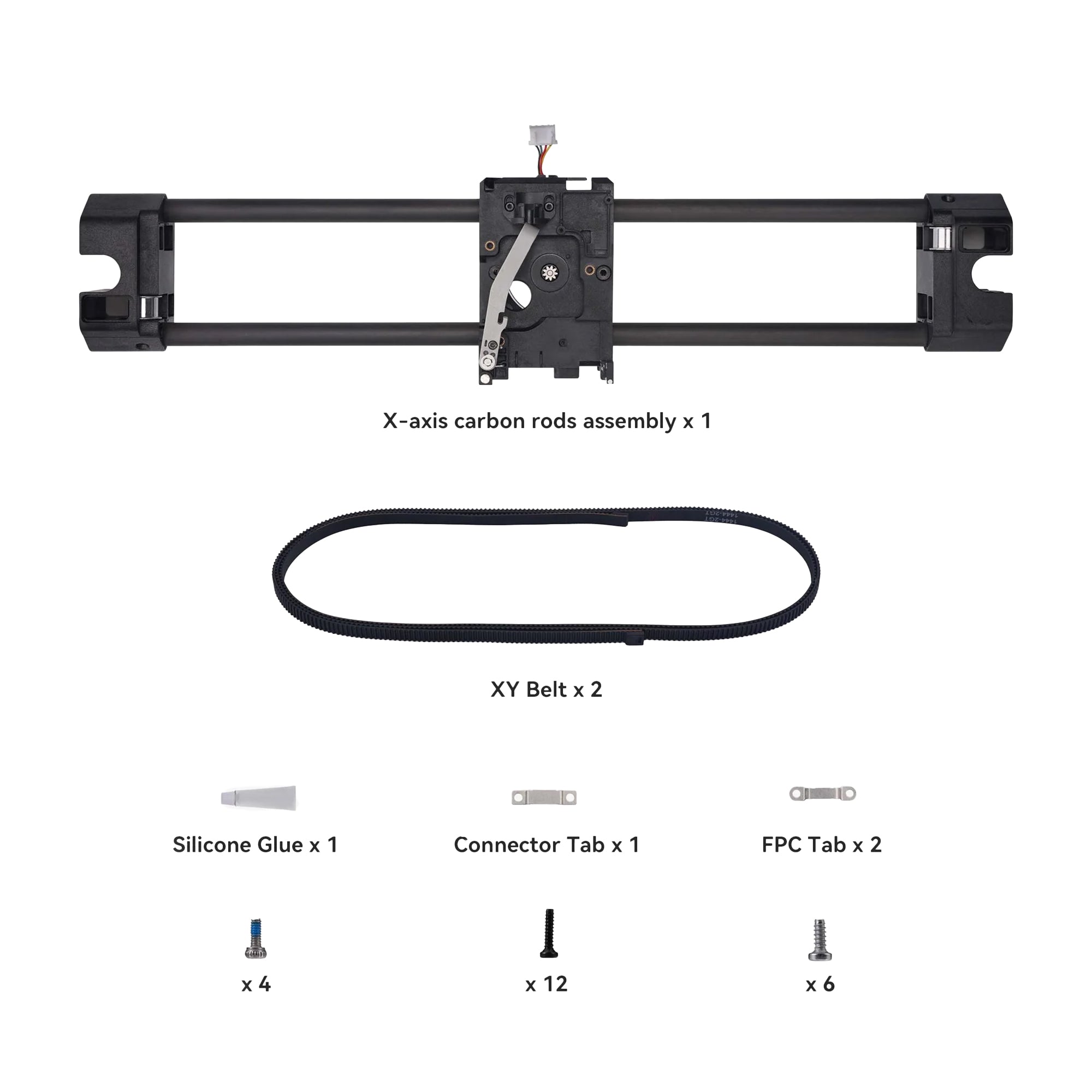 Bambu Lab X-Axis Carbon Rods Assembly for P1 & X1 Series FAC003