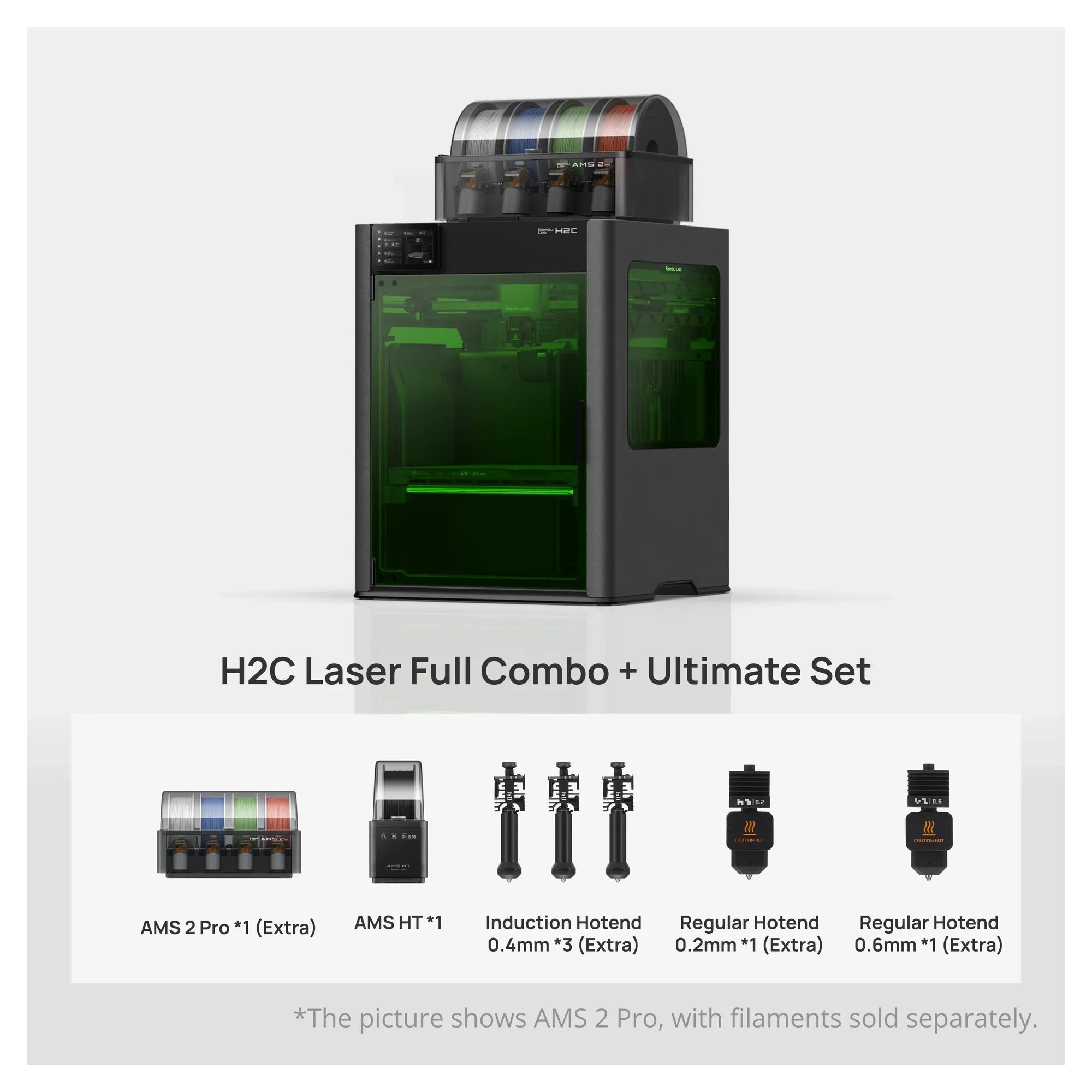 Bambu Lab H2C 3D Printer Combo