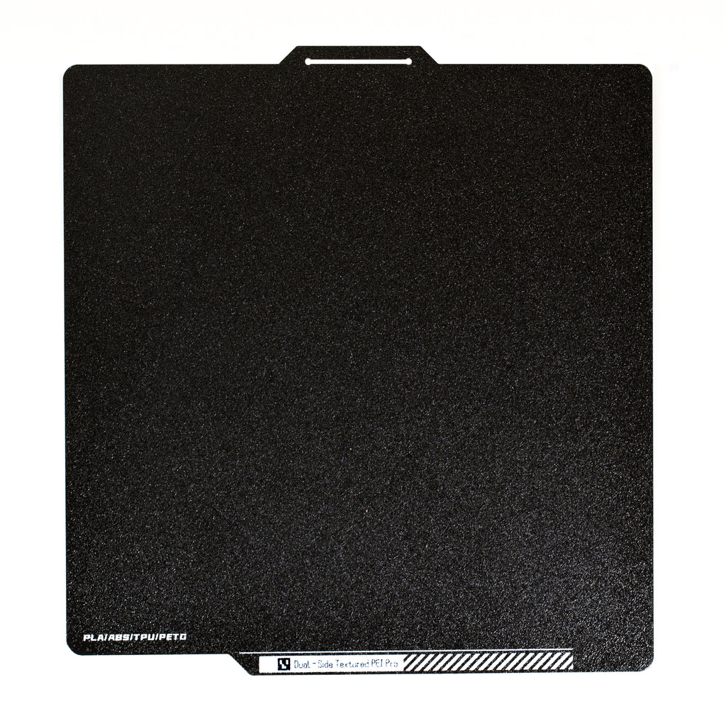 Energetic 257.5x257.5mm DOUBLE SIDED Textured Black PEI PRO Spring Steel Sheet (Suits Bambu X1/P1 Series)