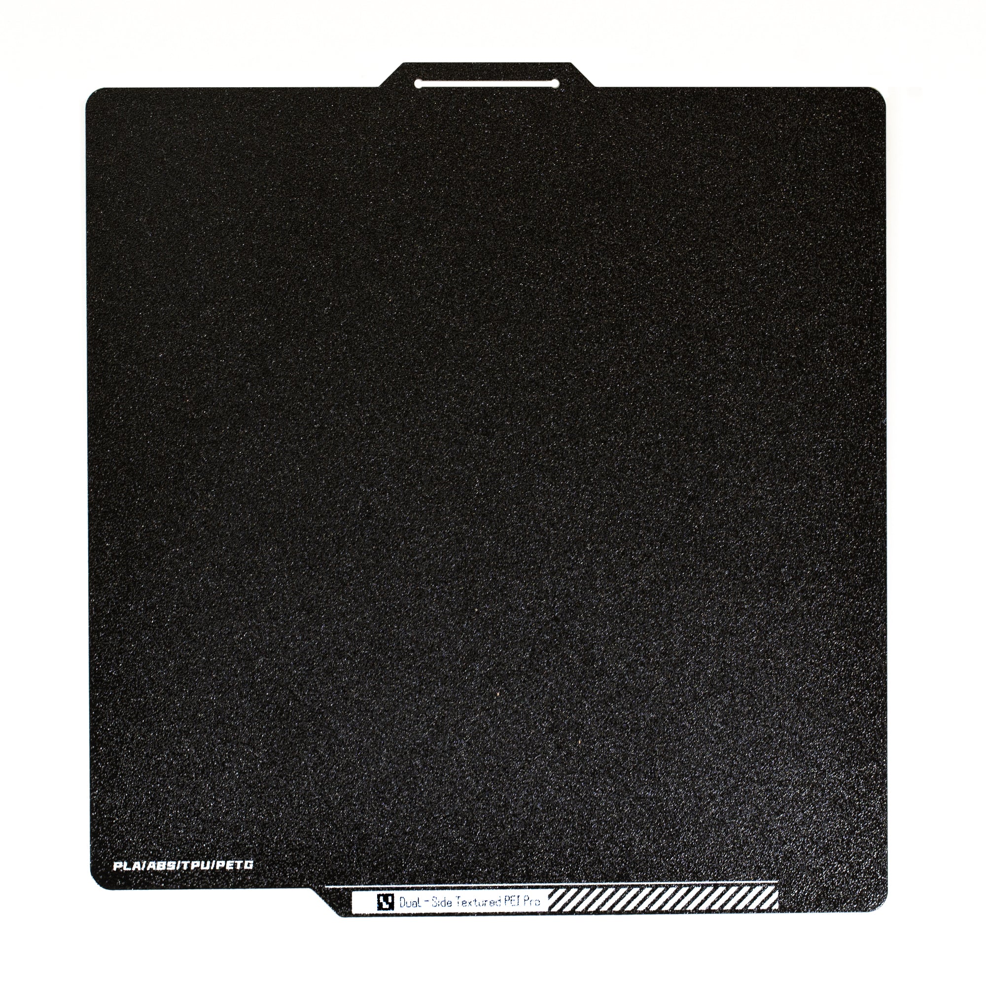 Energetic 257.5x257.5mm DOUBLE SIDED Textured Black PEI PRO Spring Steel Sheet (Suits Bambu X1/P1 Series)