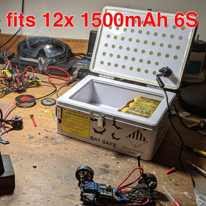Bat-Safe (Standard Size) Li-Po Battery Charging & Storage Safe Box 305x230x178mm