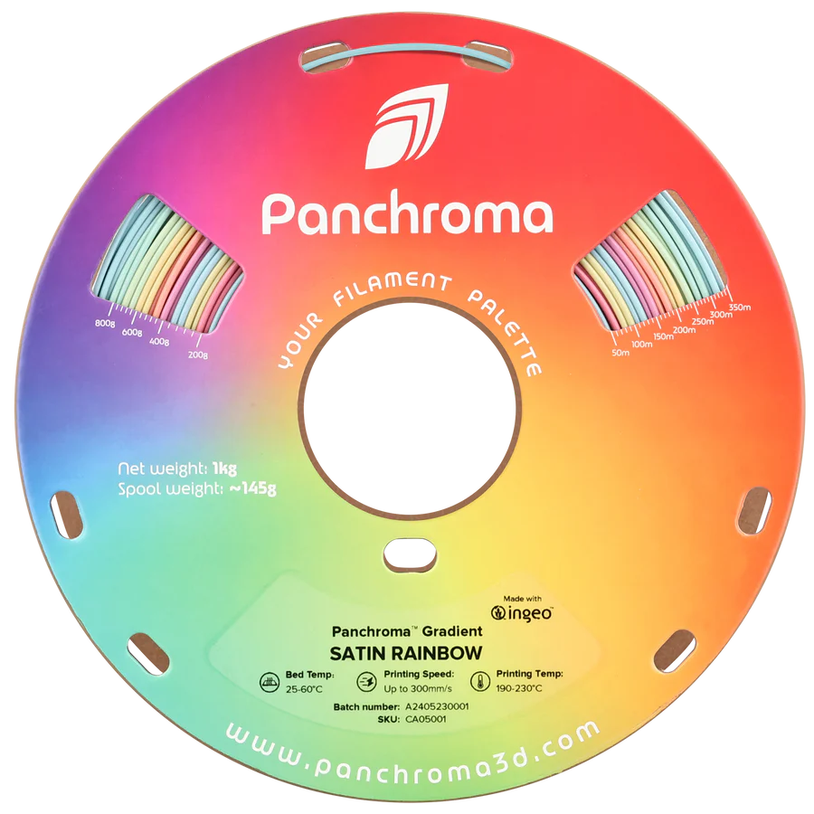 Polymaker Panchroma Gradient Satin Rainbow PLA 1.75mm Filament 1kg